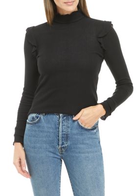 Women's Long Sleeve Lettuce Edge Top