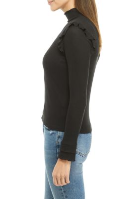 Women's Long Sleeve Lettuce Edge Top