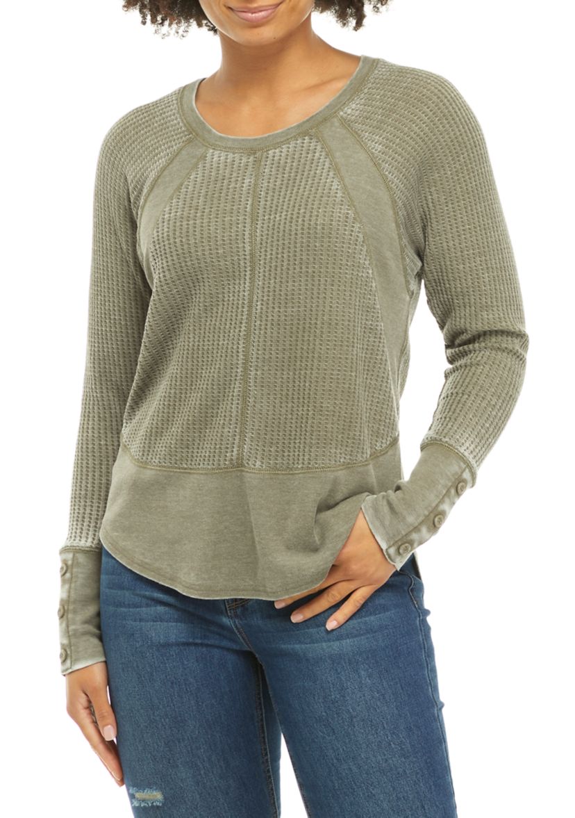 Womens Ribbed Framed Crew T-Shirt