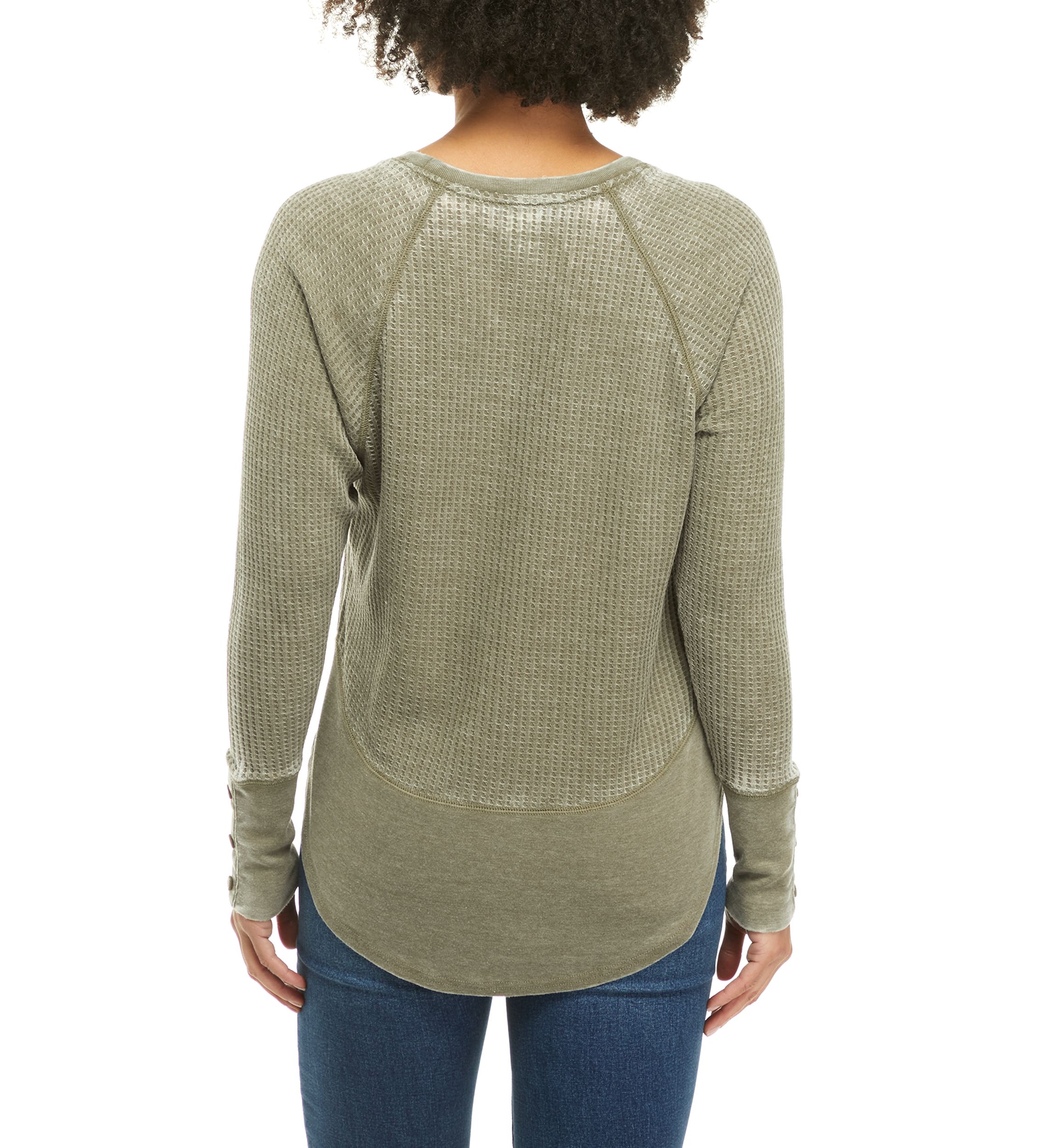 Womens Ribbed Framed Crew T-Shirt