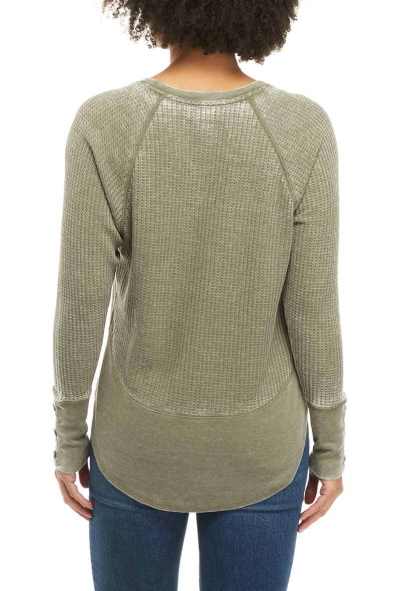 Womens Ribbed Framed Crew T-Shirt