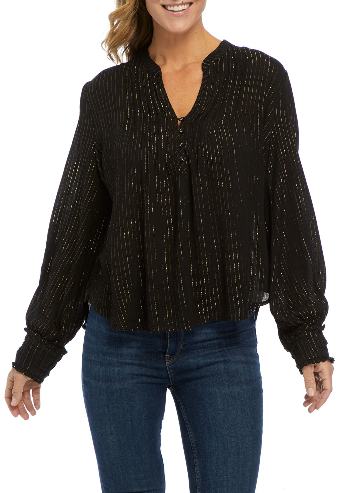 Pintuck Henley Top 