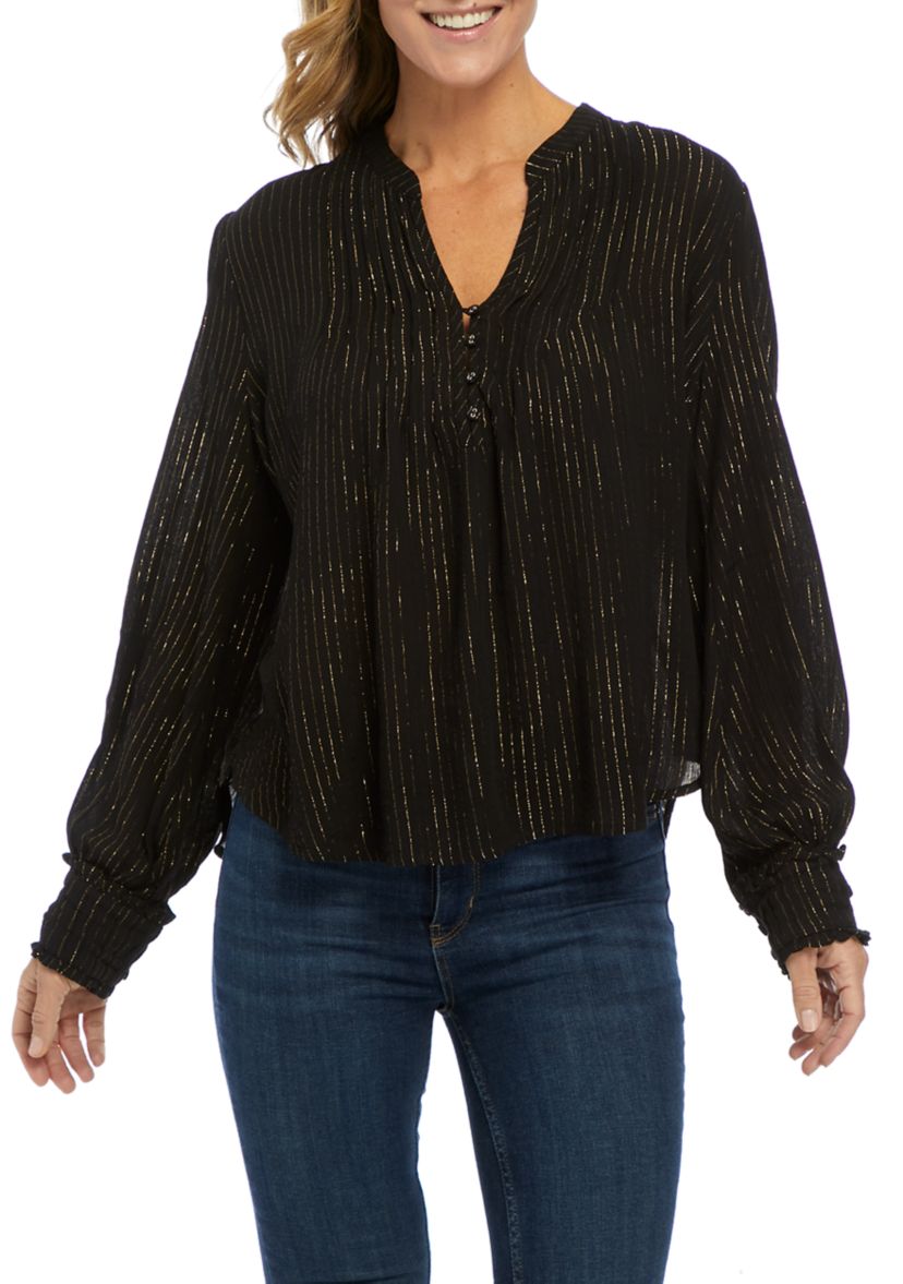 Pintuck Henley Top 