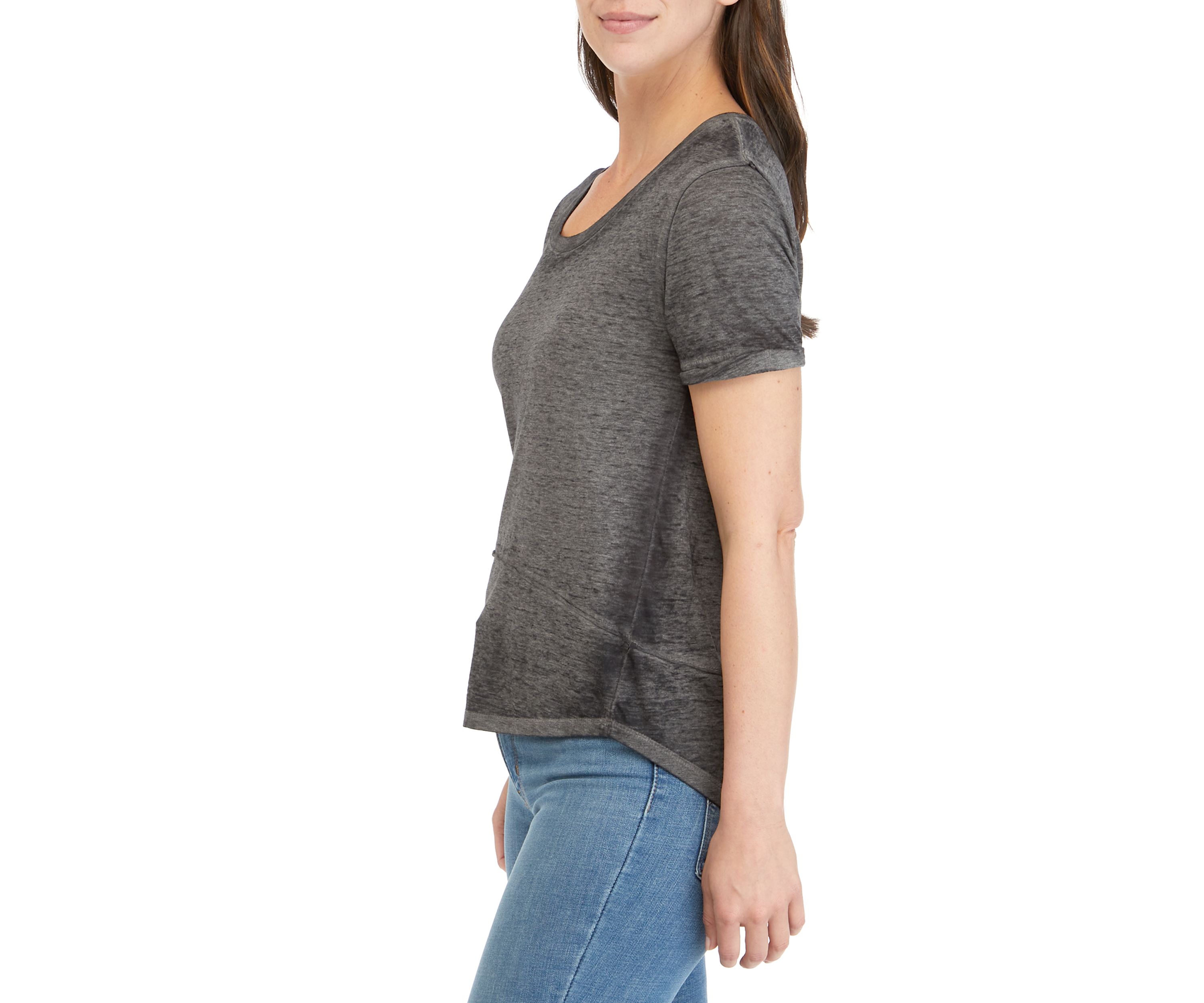 Womens Scoop Neck Burnout Top 