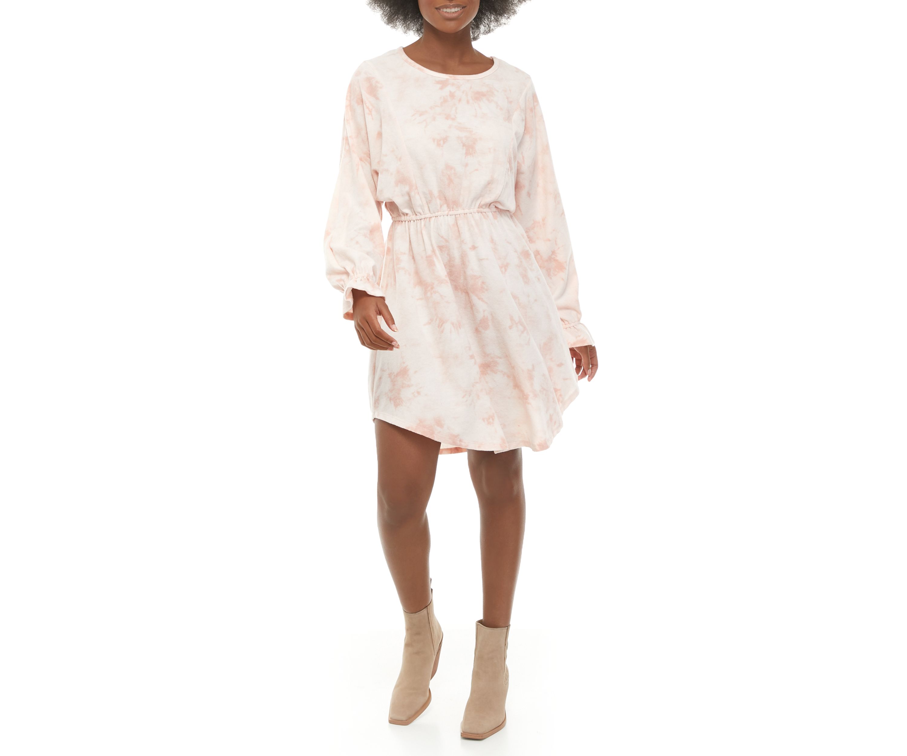 Womens Dolman Sleeve Tie Dye Dress