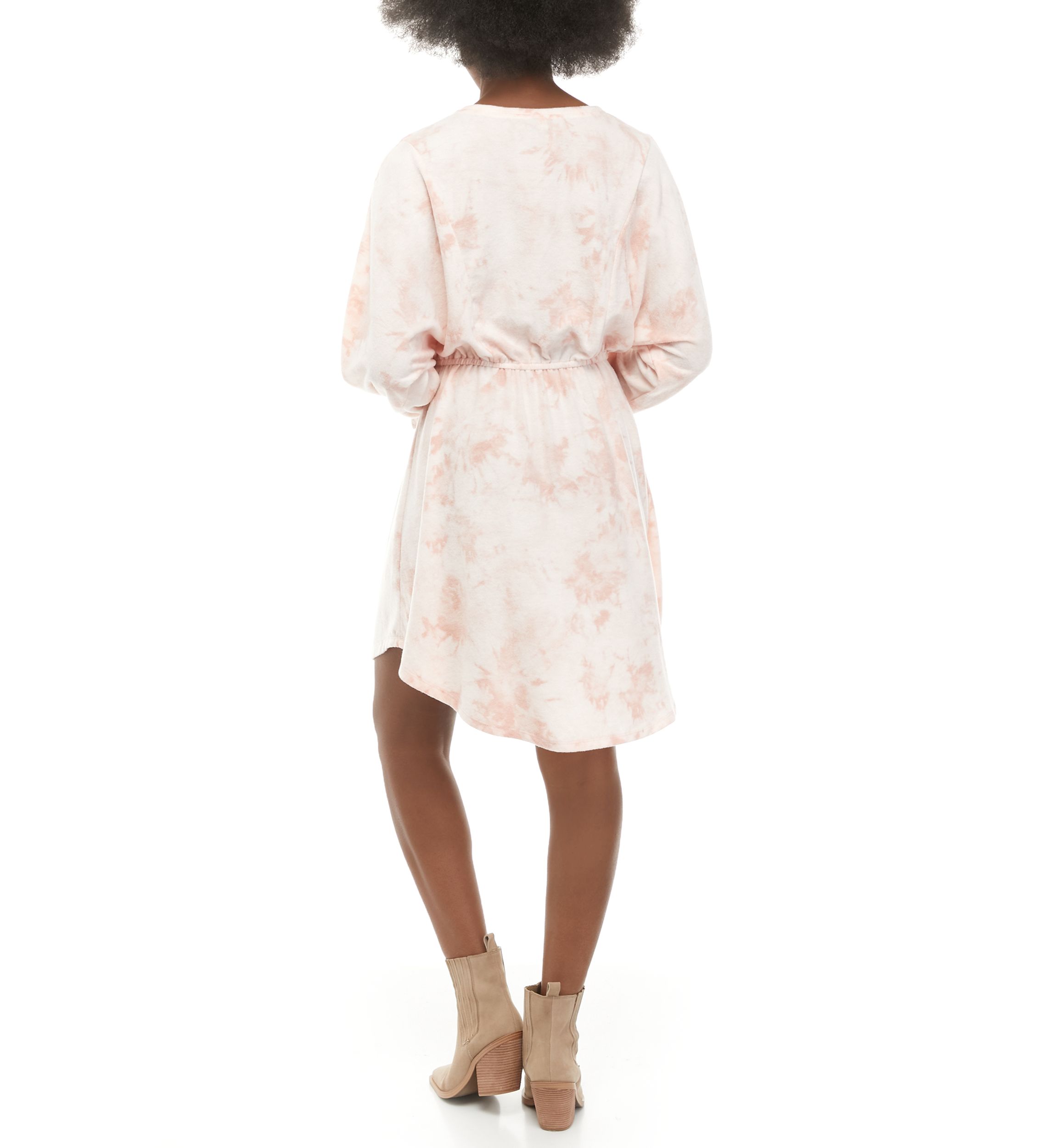 Womens Dolman Sleeve Tie Dye Dress
