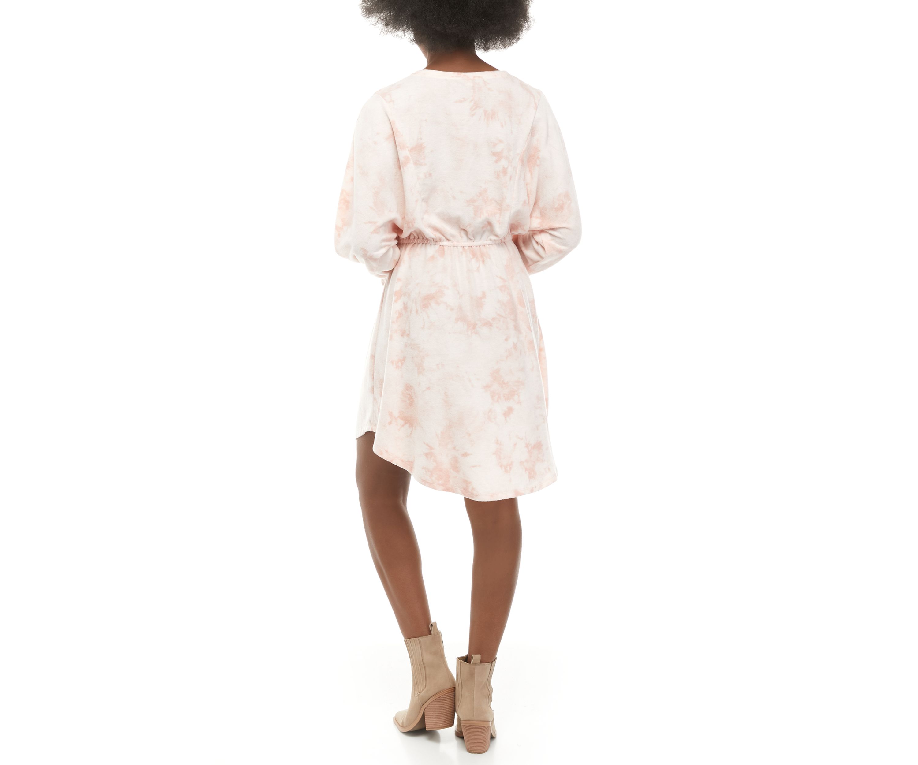 Womens Dolman Sleeve Tie Dye Dress