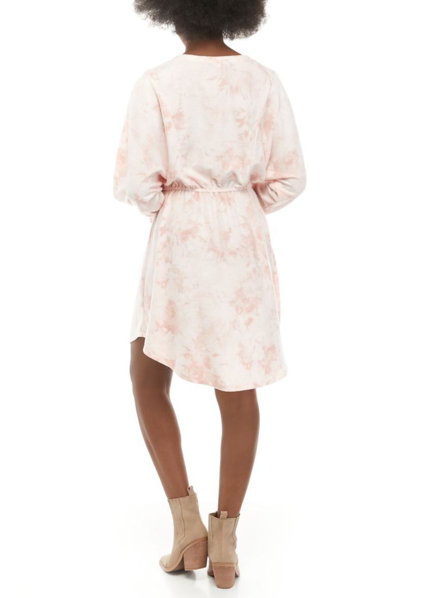 Womens Dolman Sleeve Tie Dye Dress