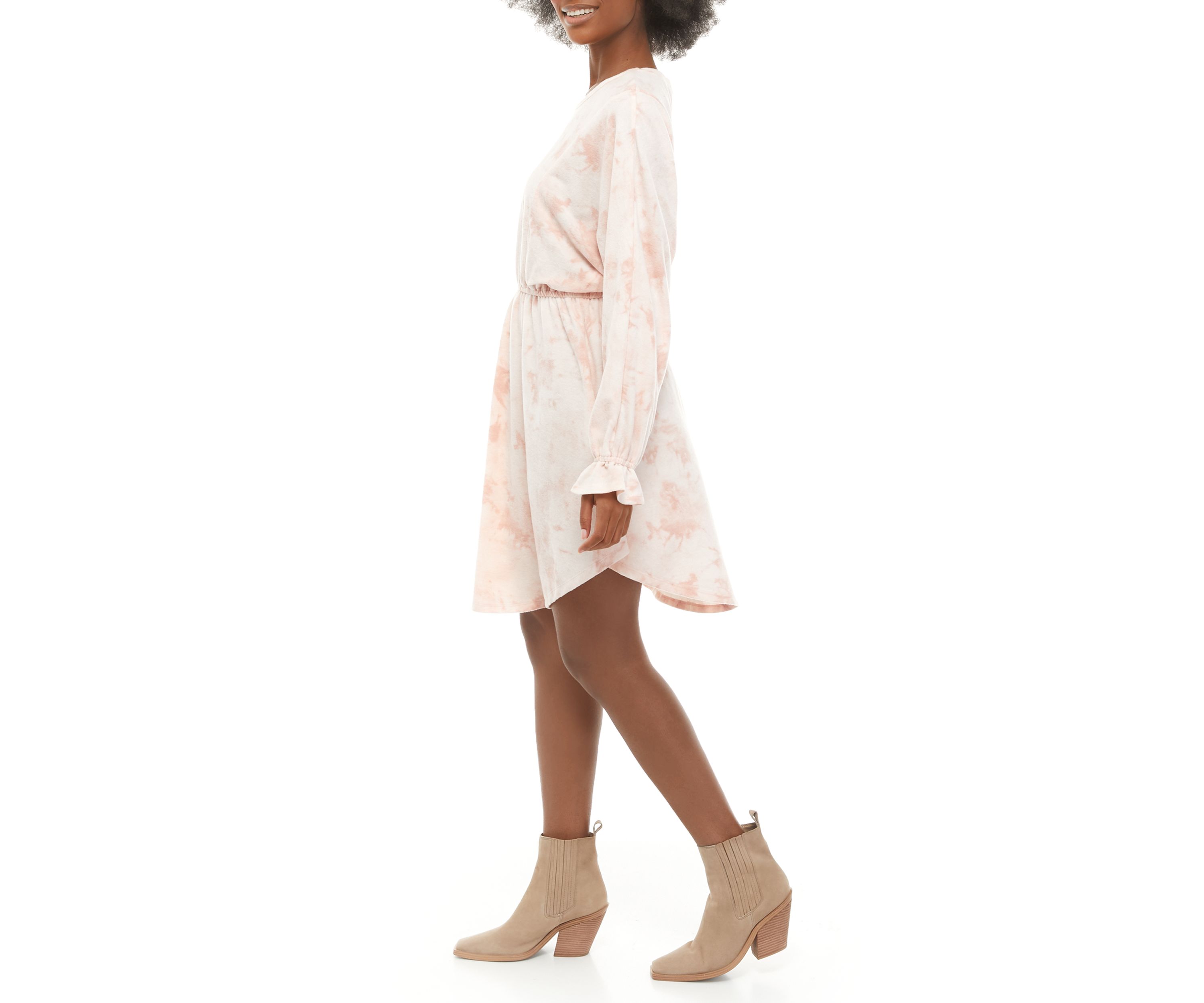 Womens Dolman Sleeve Tie Dye Dress