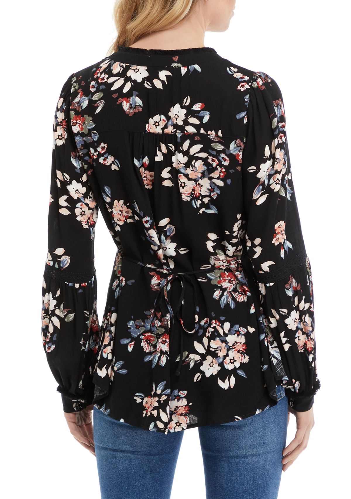 Lace Trimmed Pintuck Tunic 