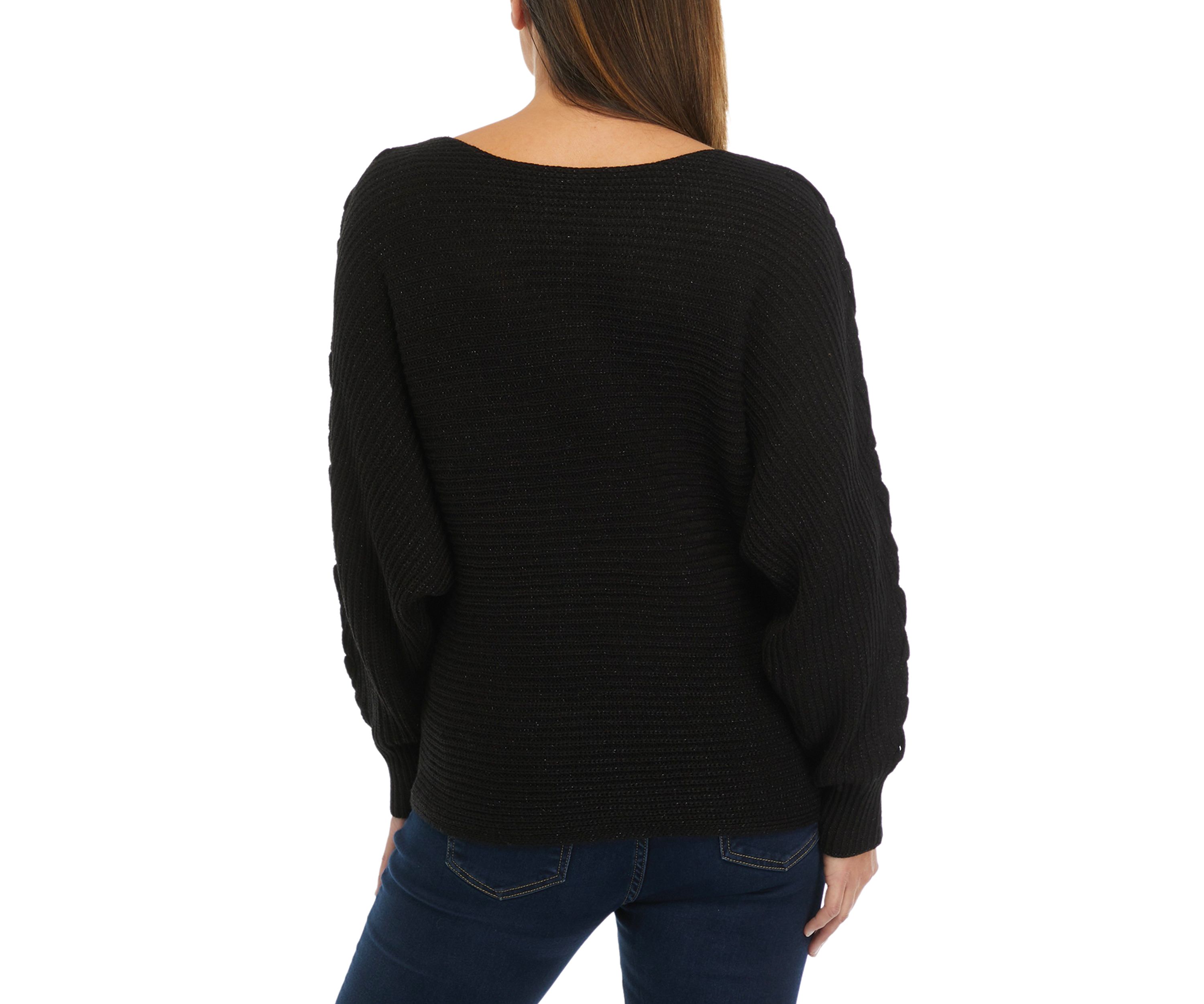 Dolman Sleeve Lace Up Sweater 