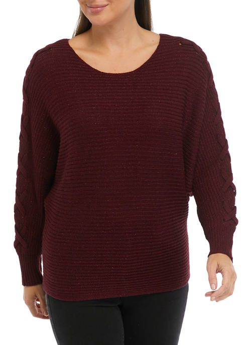 American Rag Dolman Lace Up Pullover
