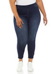  Plus Size High Rise Pull On Skinny Jeans 