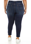  Plus Size High Rise Pull On Skinny Jeans 