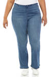 Plus Size High Rise Pull On Flared Jeans