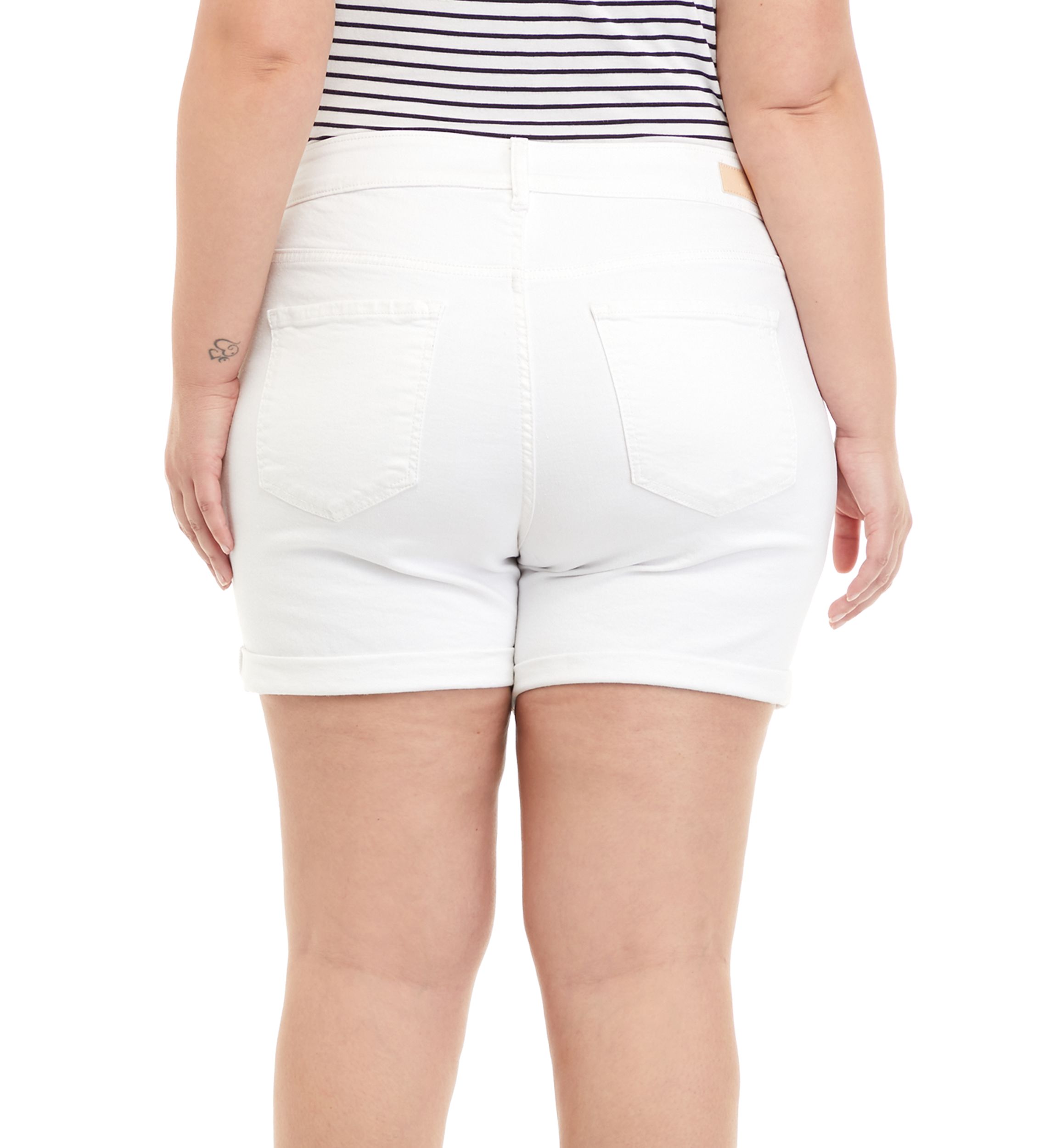Plus Size High Rise No Gap Cuff Shorts