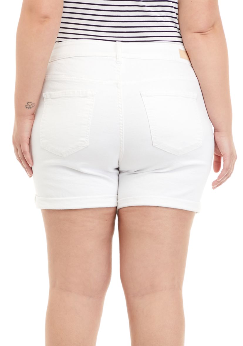 Plus Size High Rise No Gap Cuff Shorts