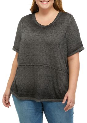 American Rag Plus Size Scoop Neck Burnout Top | belk