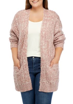 American Rag Plus Size Cable Knit Cardigan | belk