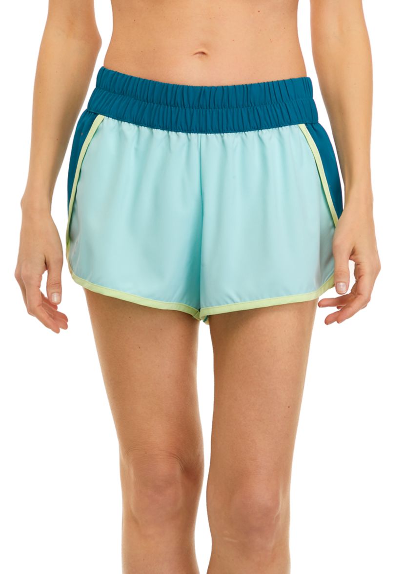 Woven Color Block Running Shorts
