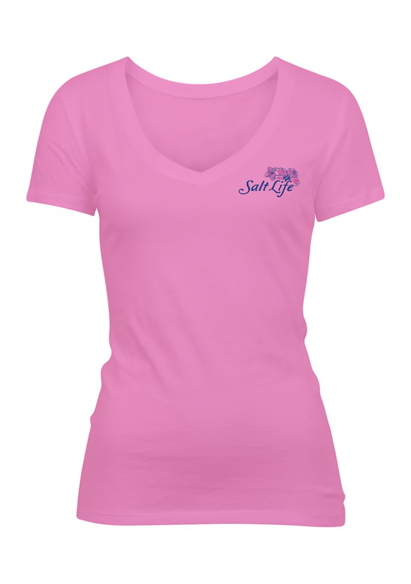 Womens Tropical Turtle Graphic T-Shirt 