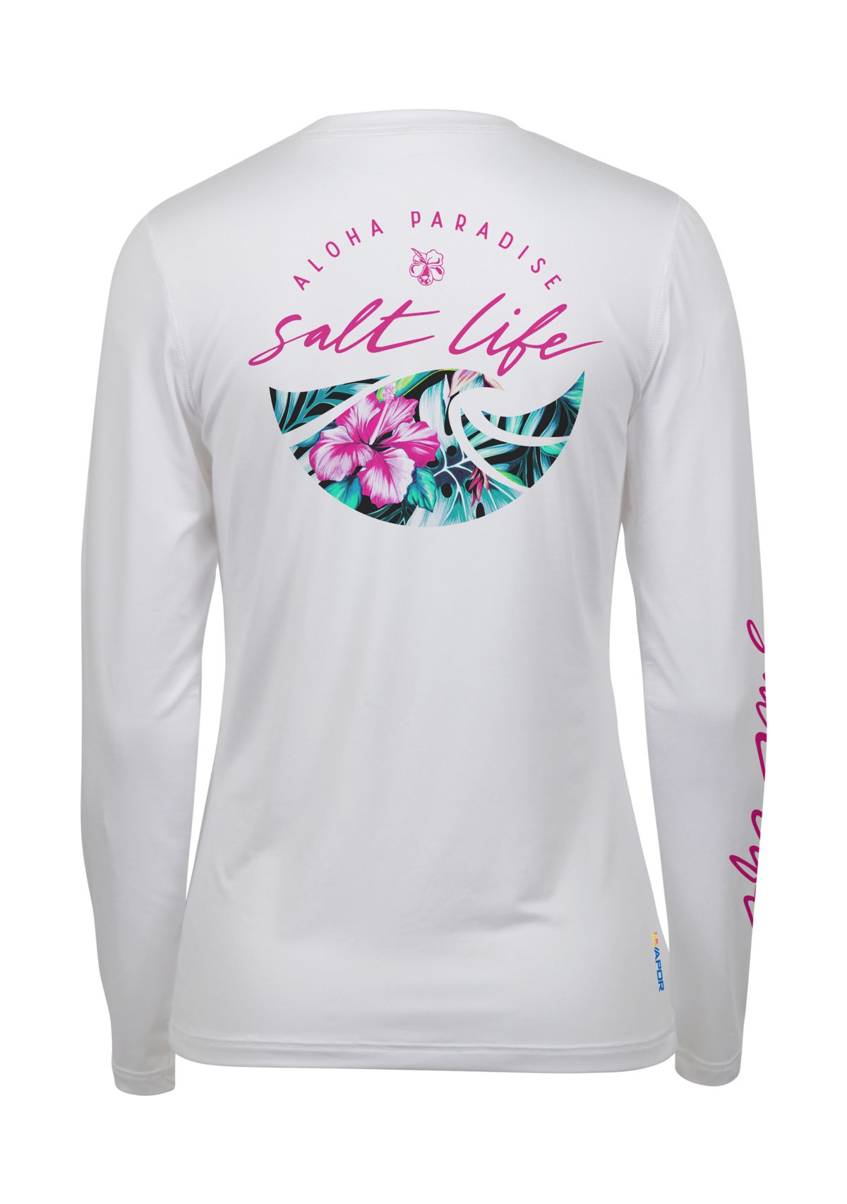 Blue Hawaiian Long Sleeve Graphic T-Shirt 