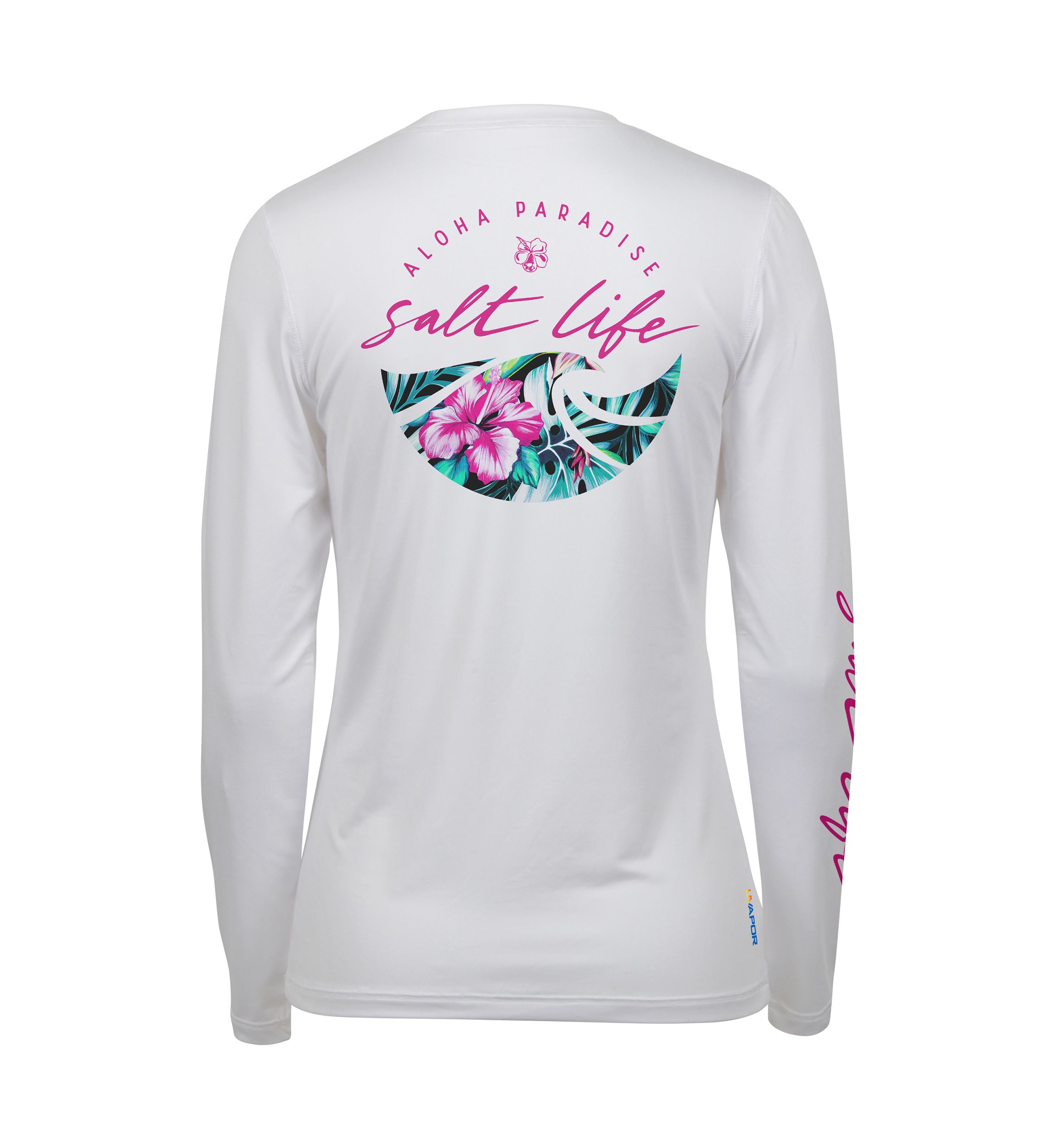 Blue Hawaiian Long Sleeve Graphic T-Shirt 