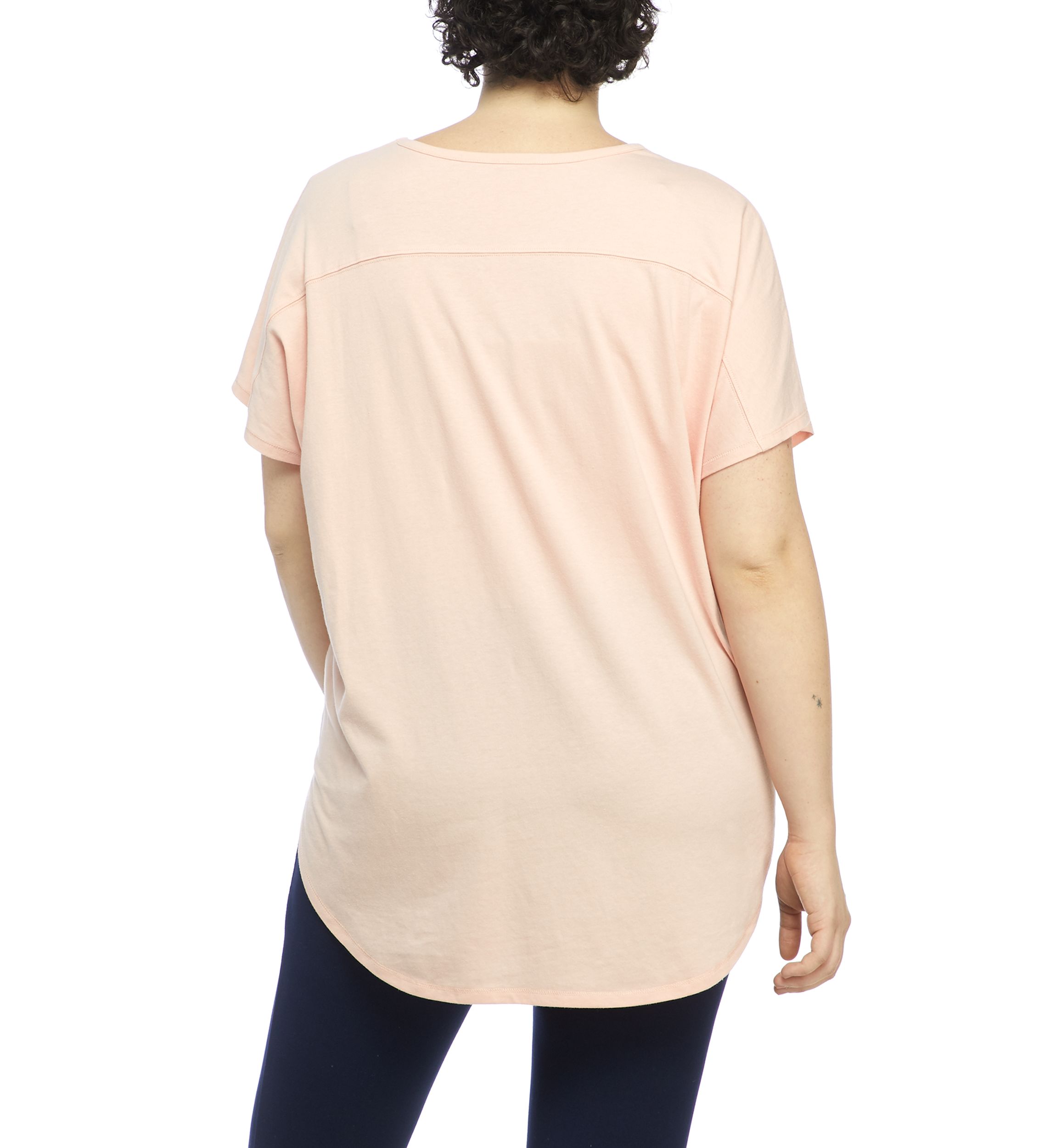 Studio Plus Size Short Sleeve Rosé All Day Graphic T-Shirt 