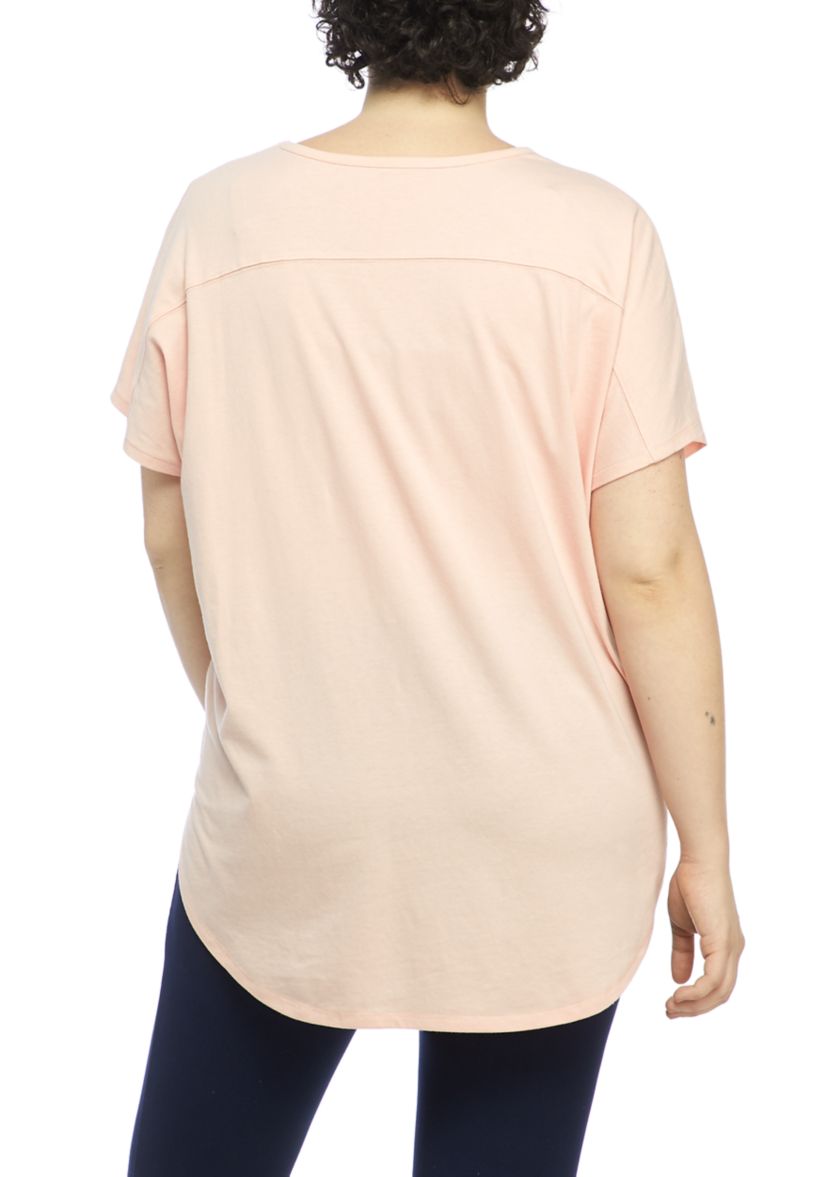 Studio Plus Size Short Sleeve Rosé All Day Graphic T-Shirt 