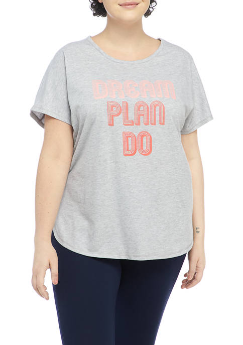 Studio Plus Size Dream Plan Do Graphic T-Shirt 