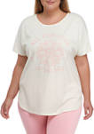 Studio Plus Size Short Sleeve All For Love Graphic T-Shirt 
