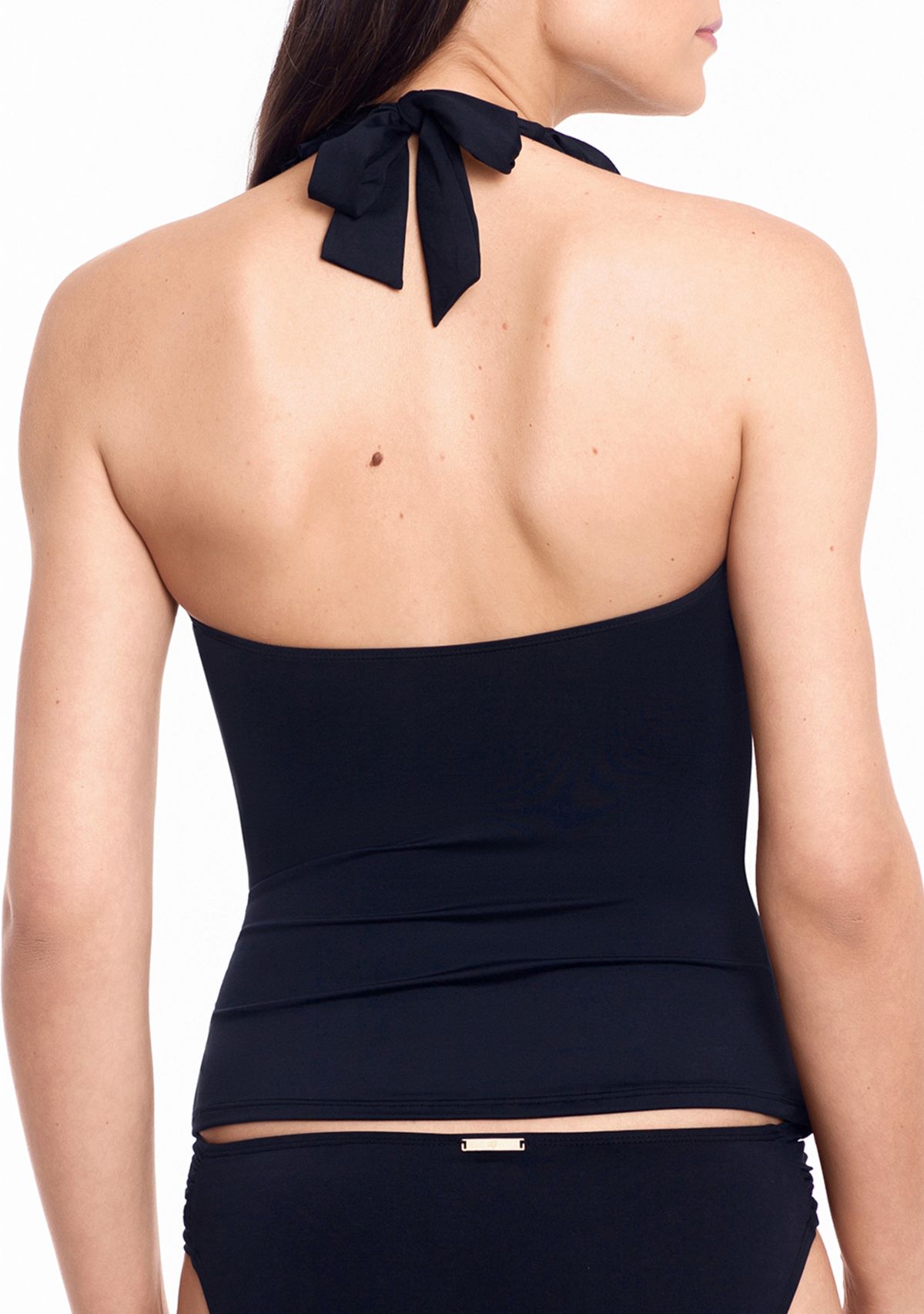 Ruffle Halter Tankini Swim Top