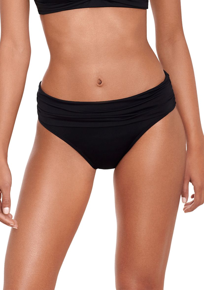  Wide Shirred Hipster Swim Bottoms 