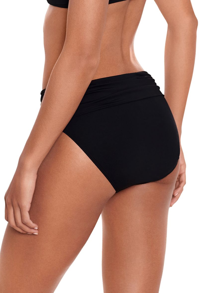  Wide Shirred Hipster Swim Bottoms 