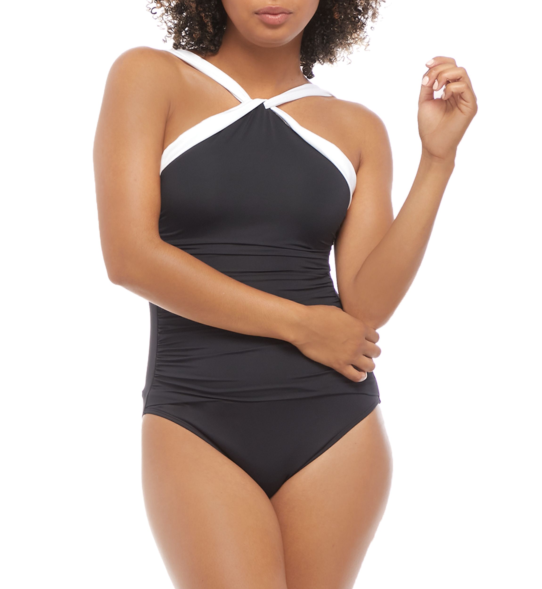 High Neck One Piece Swimsuit 