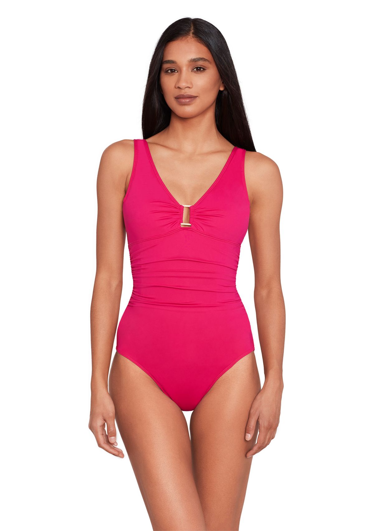 Ring Over the Shoulder One Piece Swimsuit