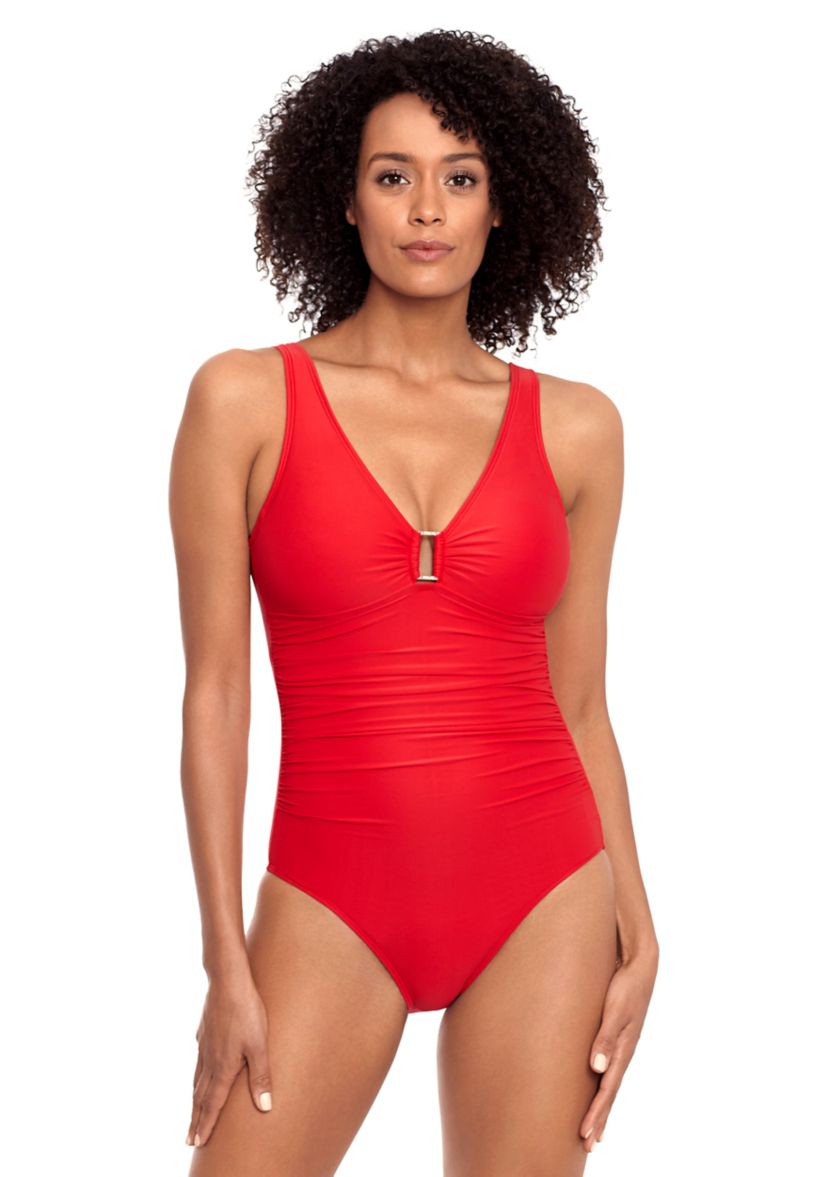 Ring Over the Shoulder One Piece Swimsuit