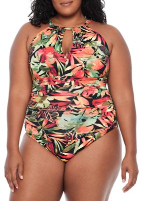 Belk womens plus on sale size bathing suits