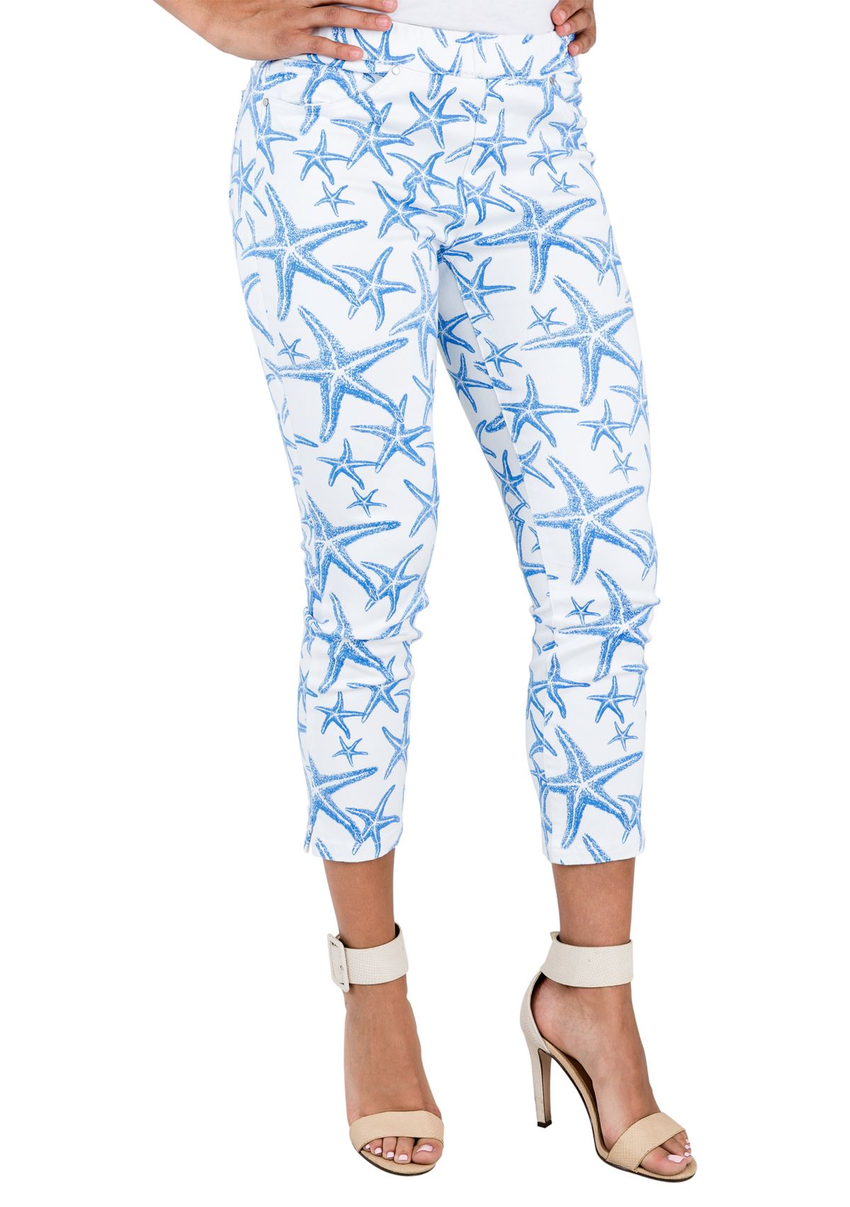 Printed Slim Capri Jeggings