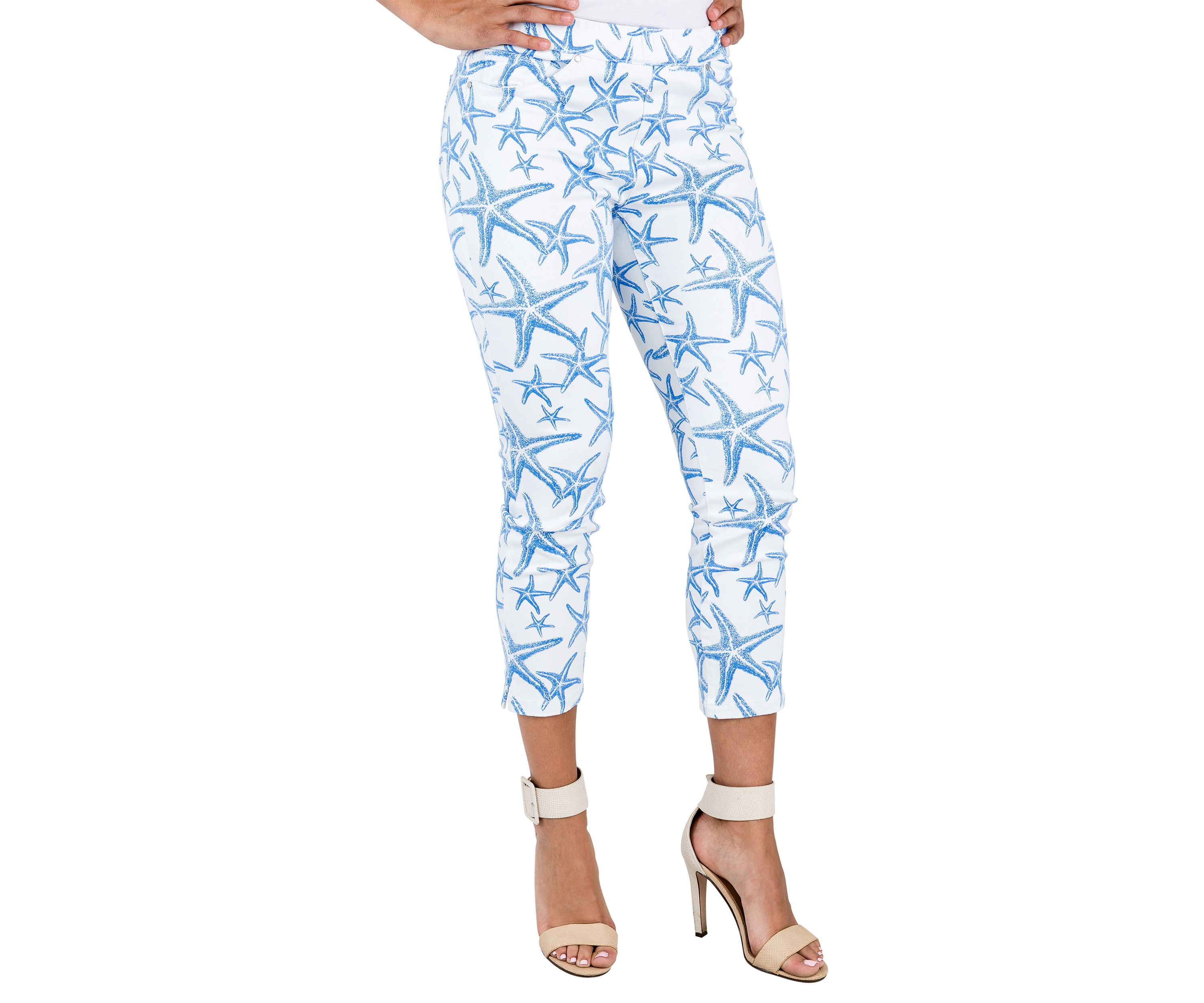 Printed Slim Capri Jeggings