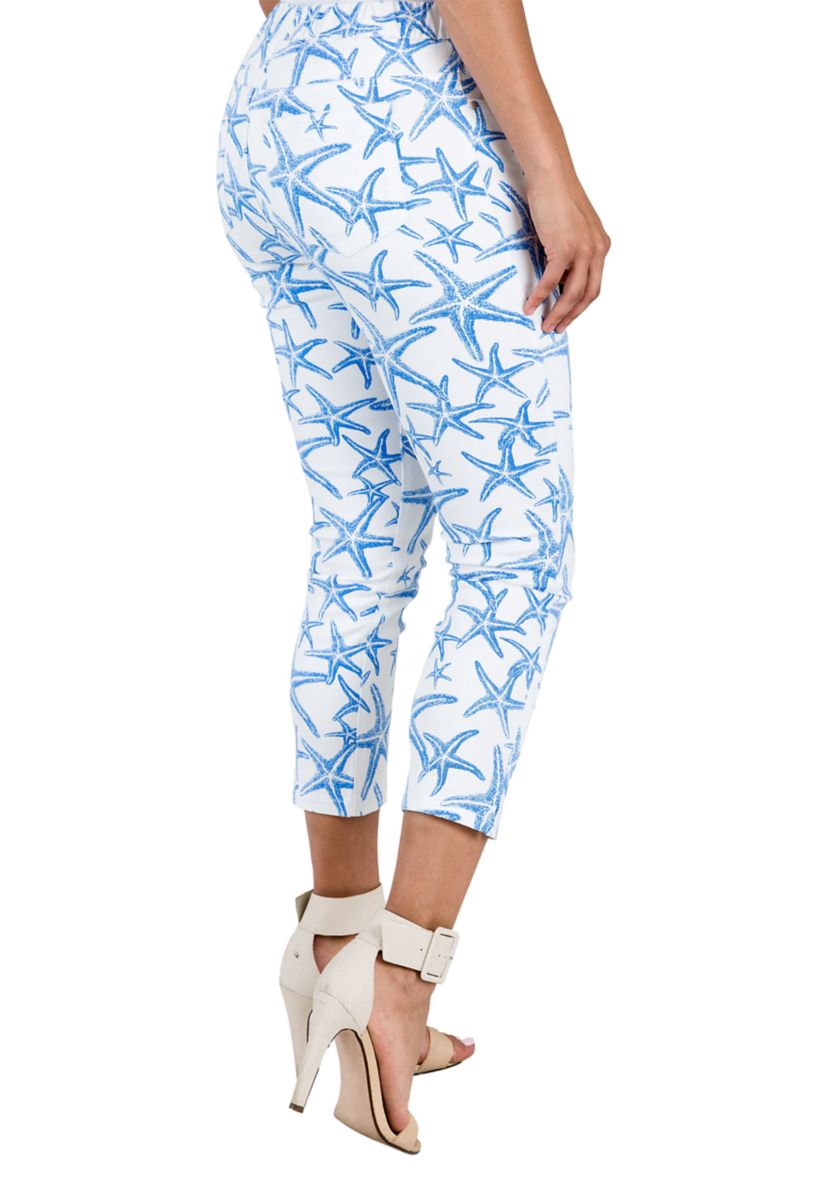 Printed Slim Capri Jeggings
