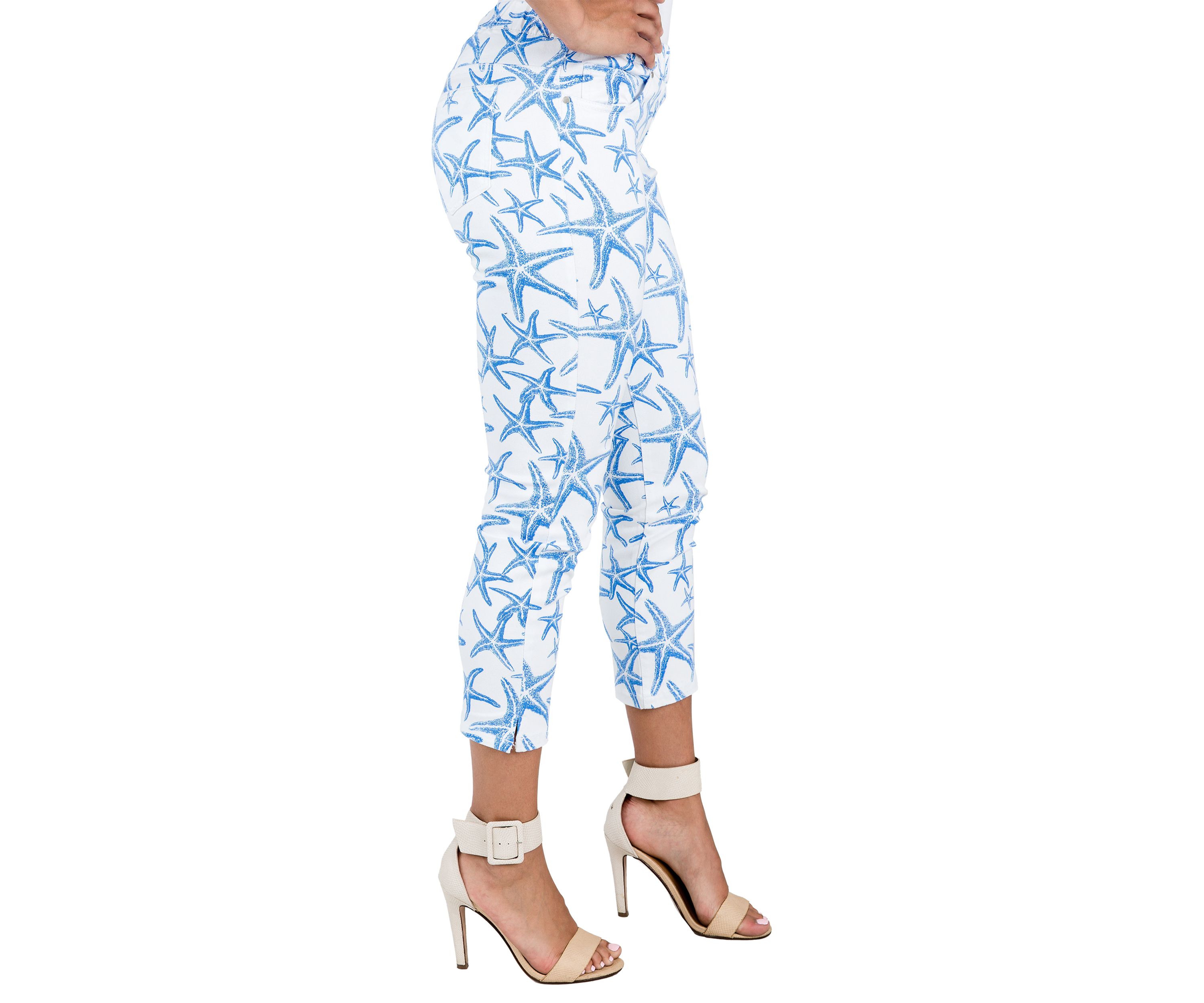 Printed Slim Capri Jeggings