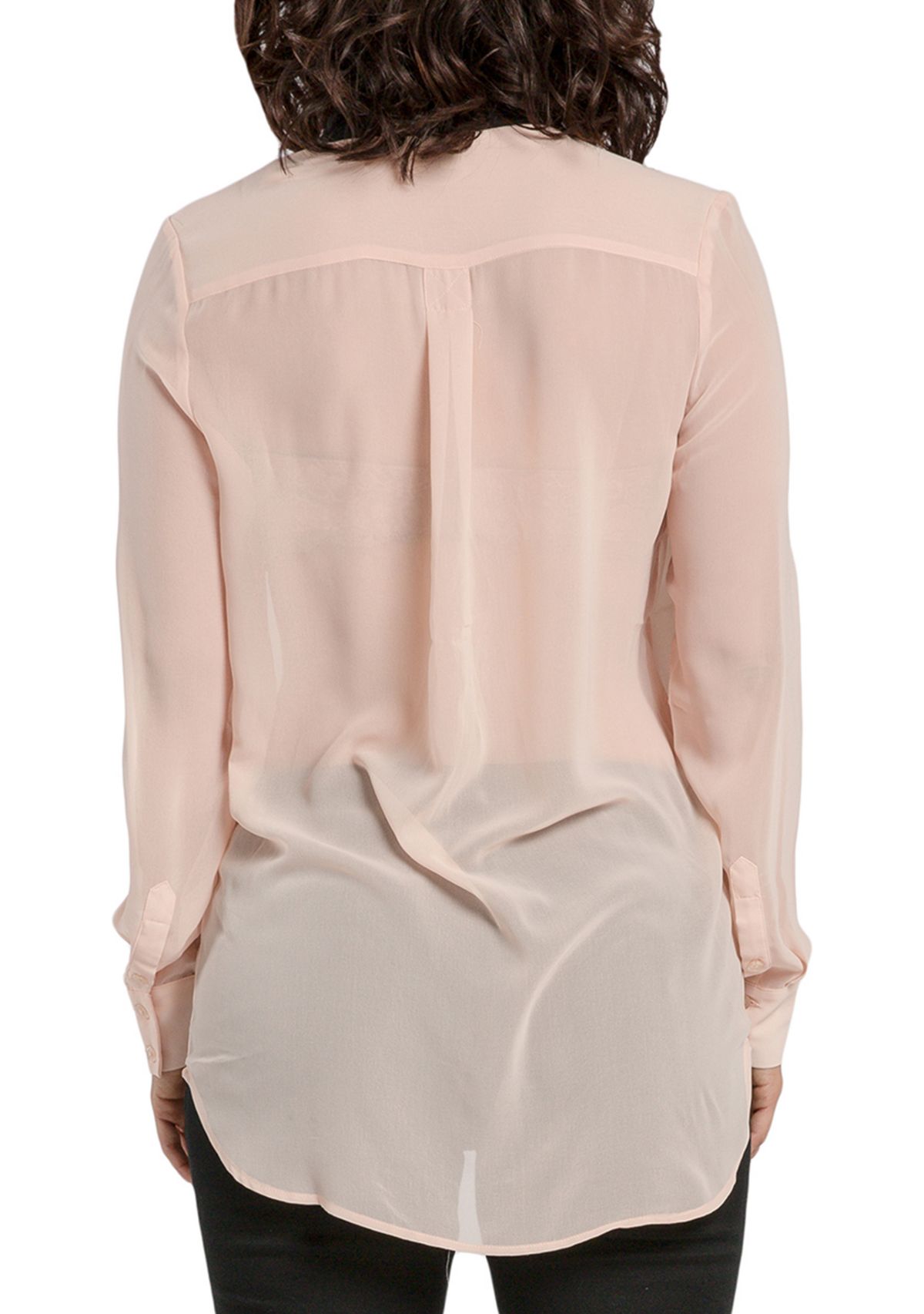 Chiffon Button Down Shirt