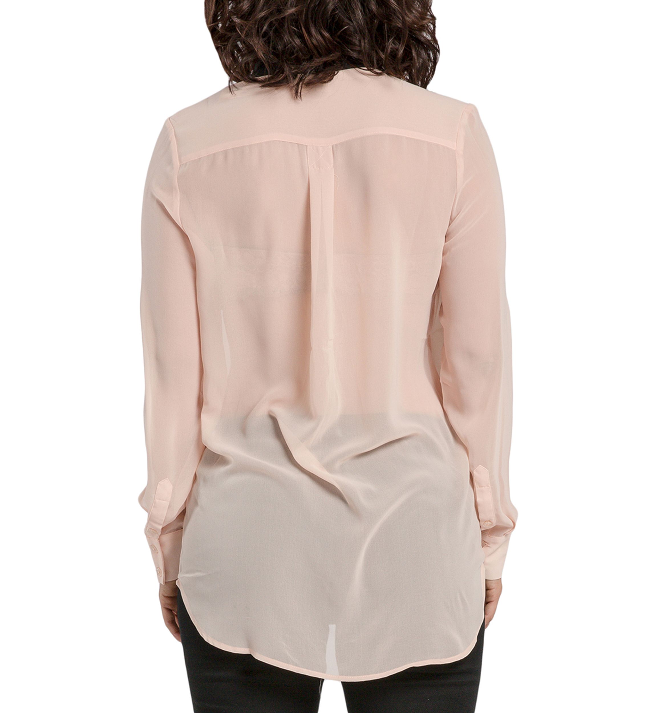 Chiffon Button Down Shirt