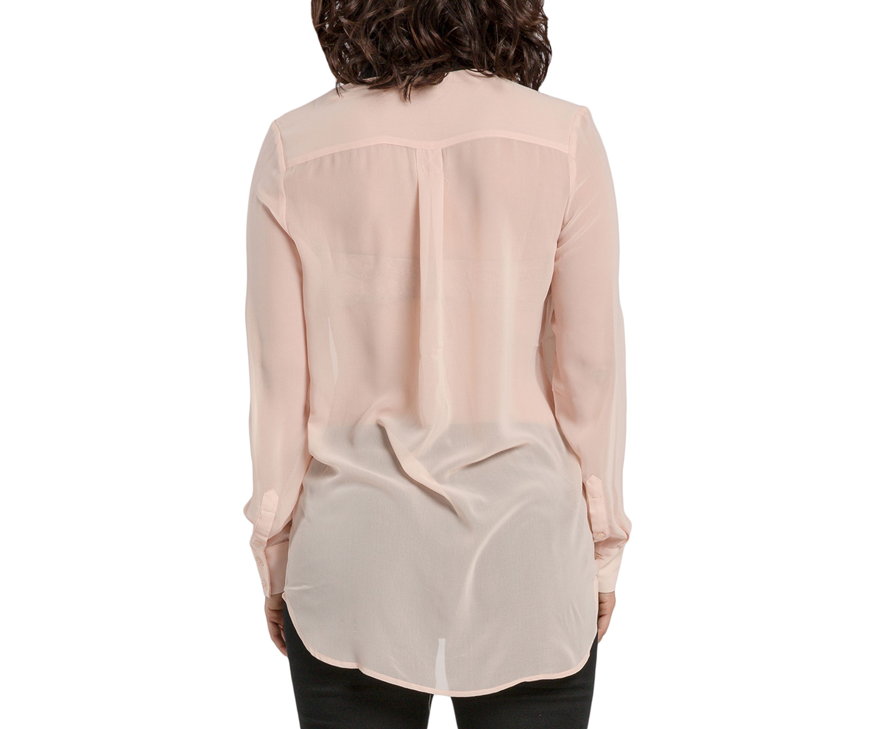 Chiffon Button Down Shirt