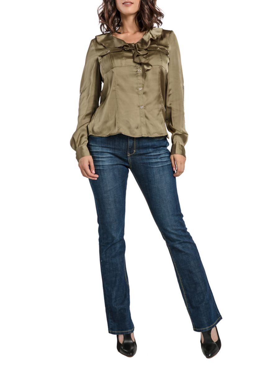Satin Button Down Shirt