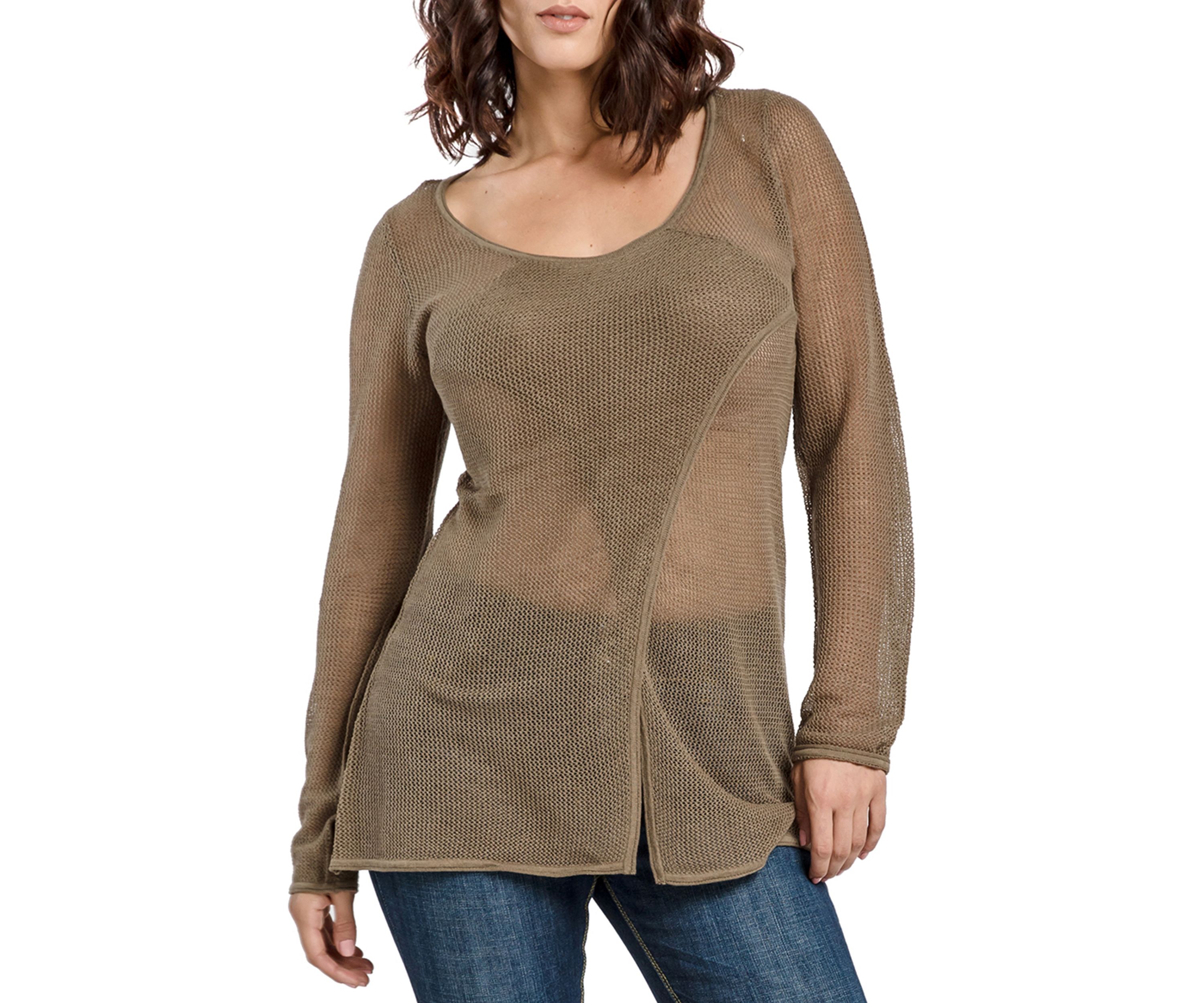 Mesh Sweater Tunic