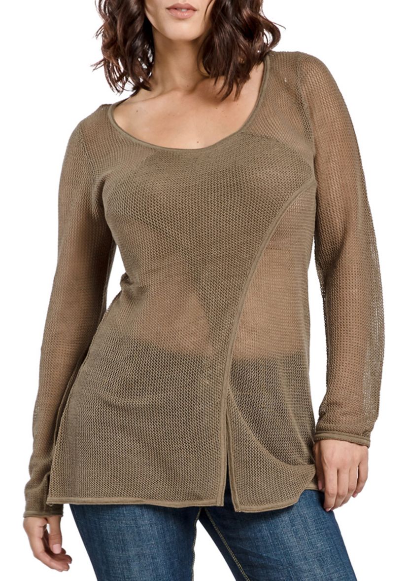 Mesh Sweater Tunic