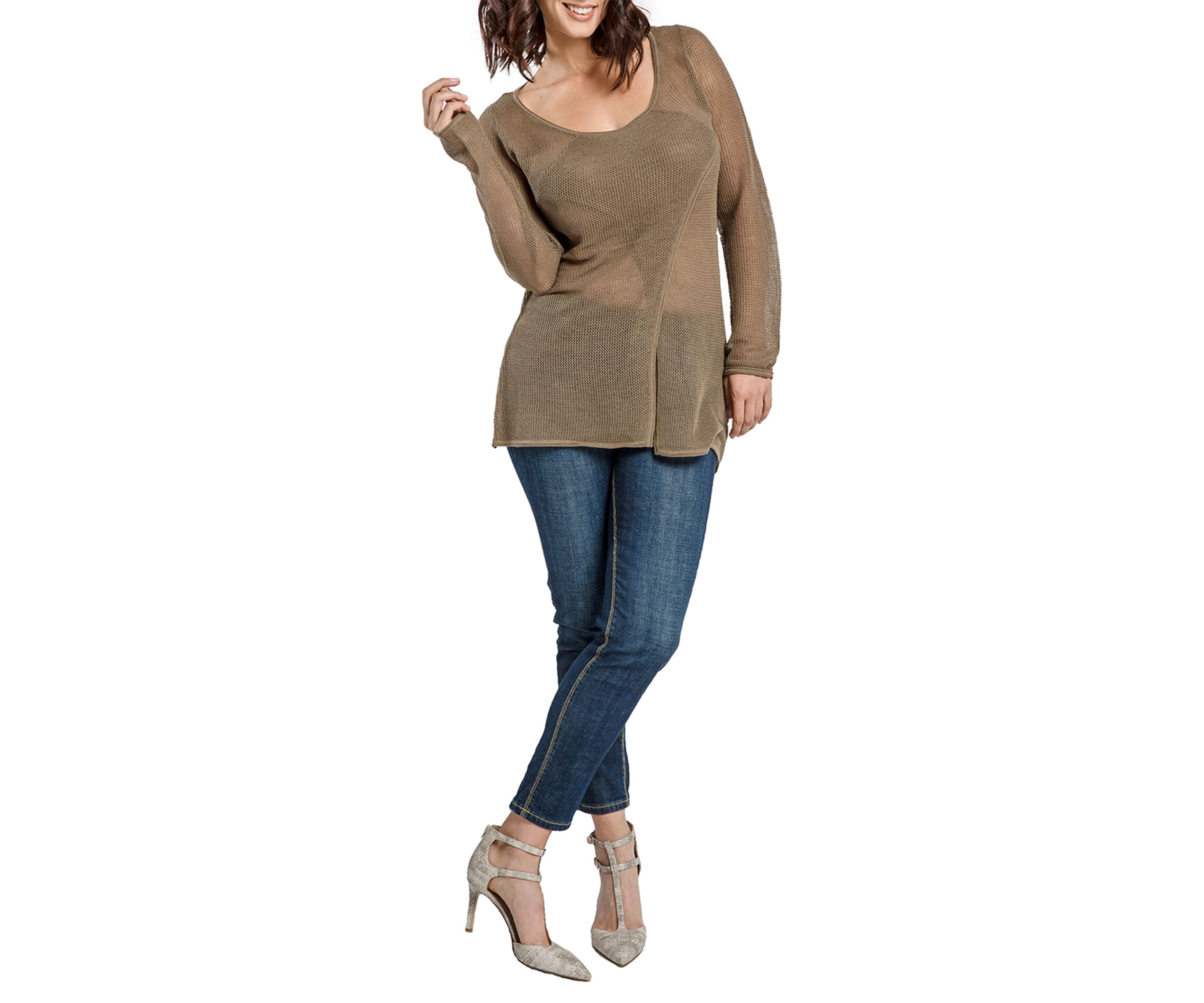 Mesh Sweater Tunic