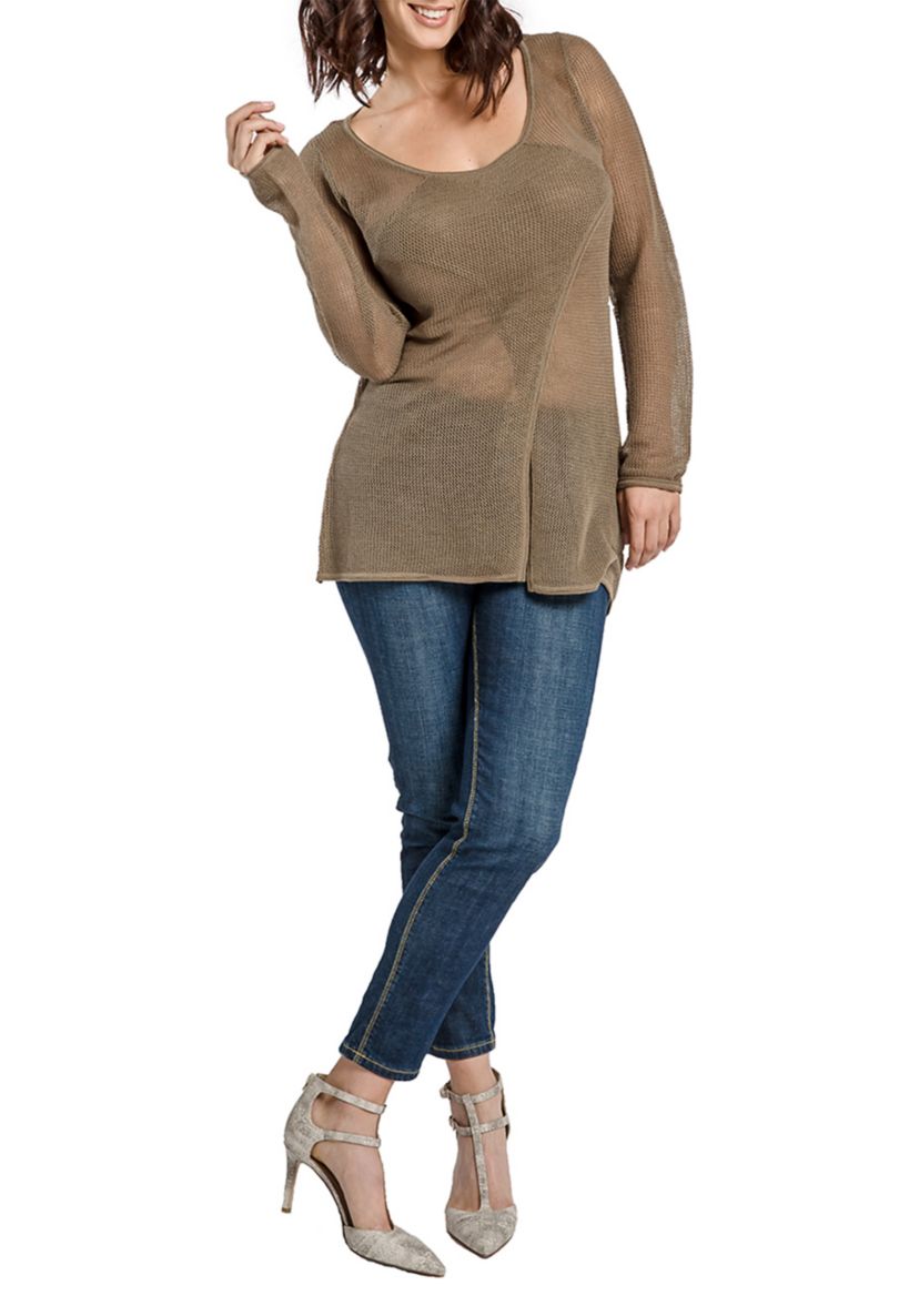 Mesh Sweater Tunic